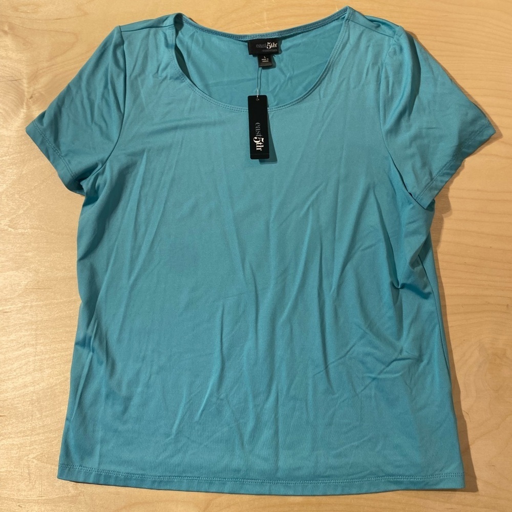 East 5th Turquoise Short Sleeve Top Large (QO)
